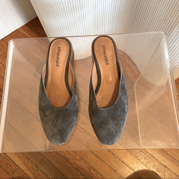 Grey Suede Mules - Picture 3 of 3